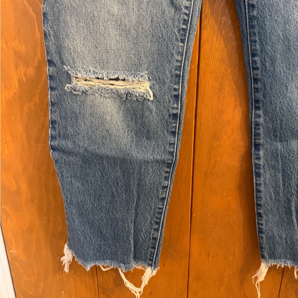 Madewell Slim Demi-Boot Jeans size 28 Raw Hem Distressed - Picture 11 of 16